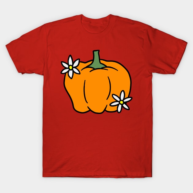 Orange Bell Pepper with Blossoms T-Shirt by saradaboru